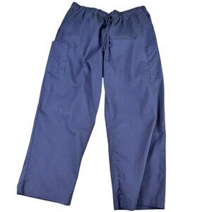 UA Flex Men's Blue Scrub Pants Size XL Drawstring Medical Uniform Made in Haiti